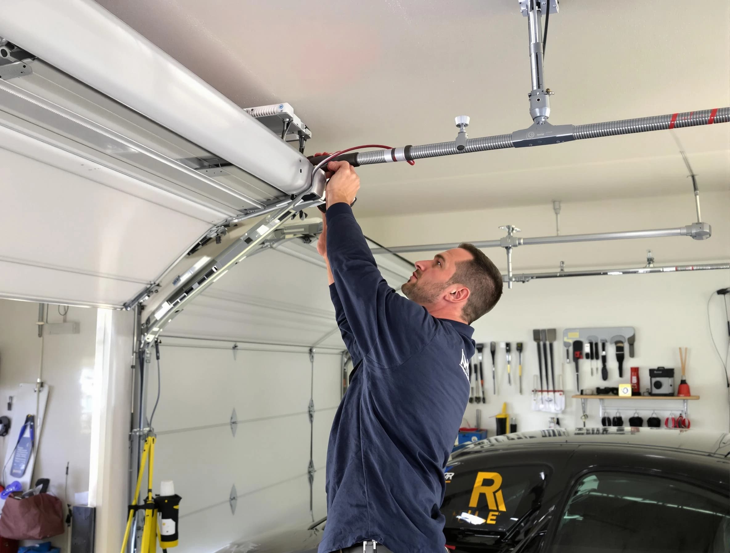 Childersburg Garage Door Repair technician performing garage door cable repair in Childersburg