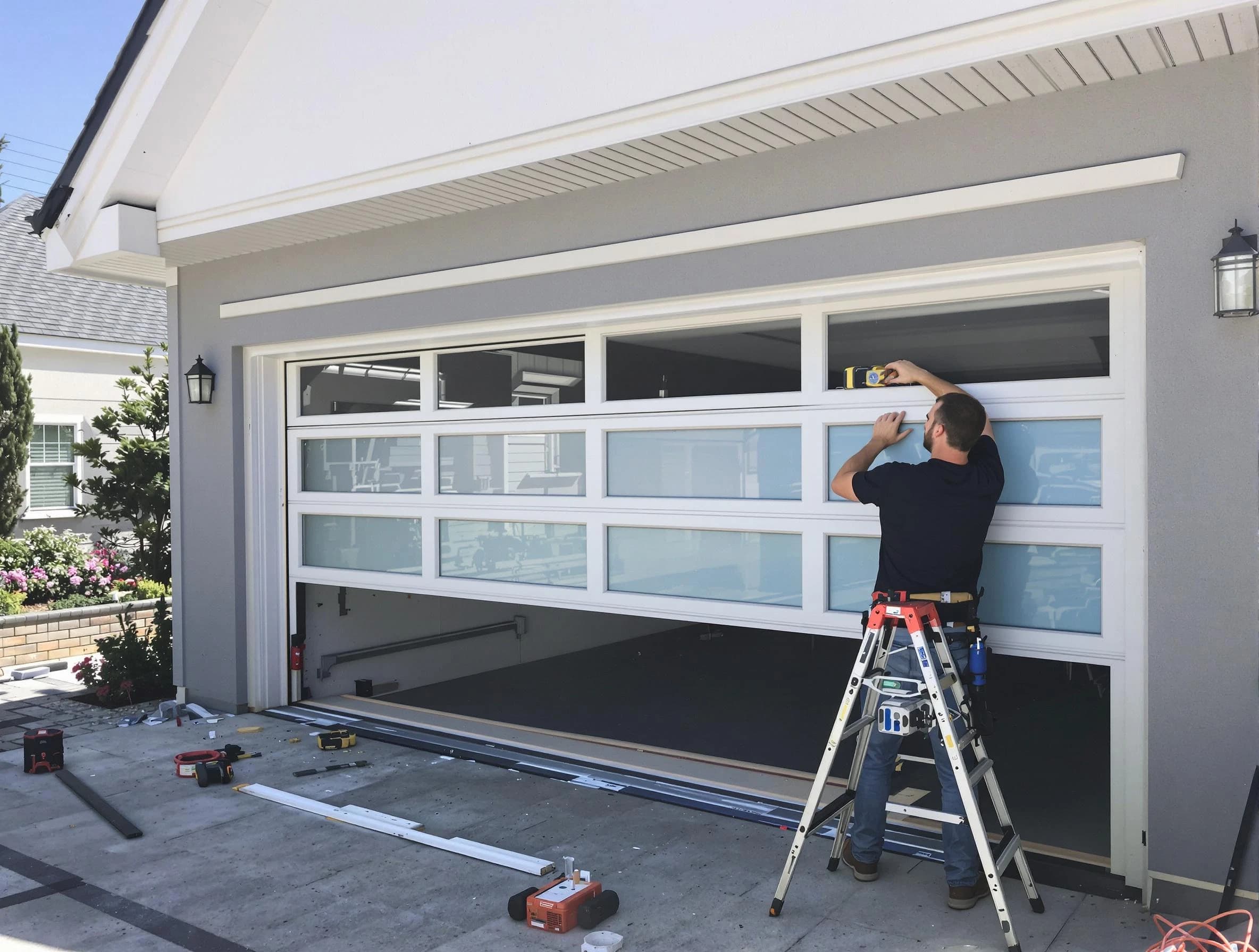 Childersburg Garage Door Repair team performing garage door replacement in Childersburg
