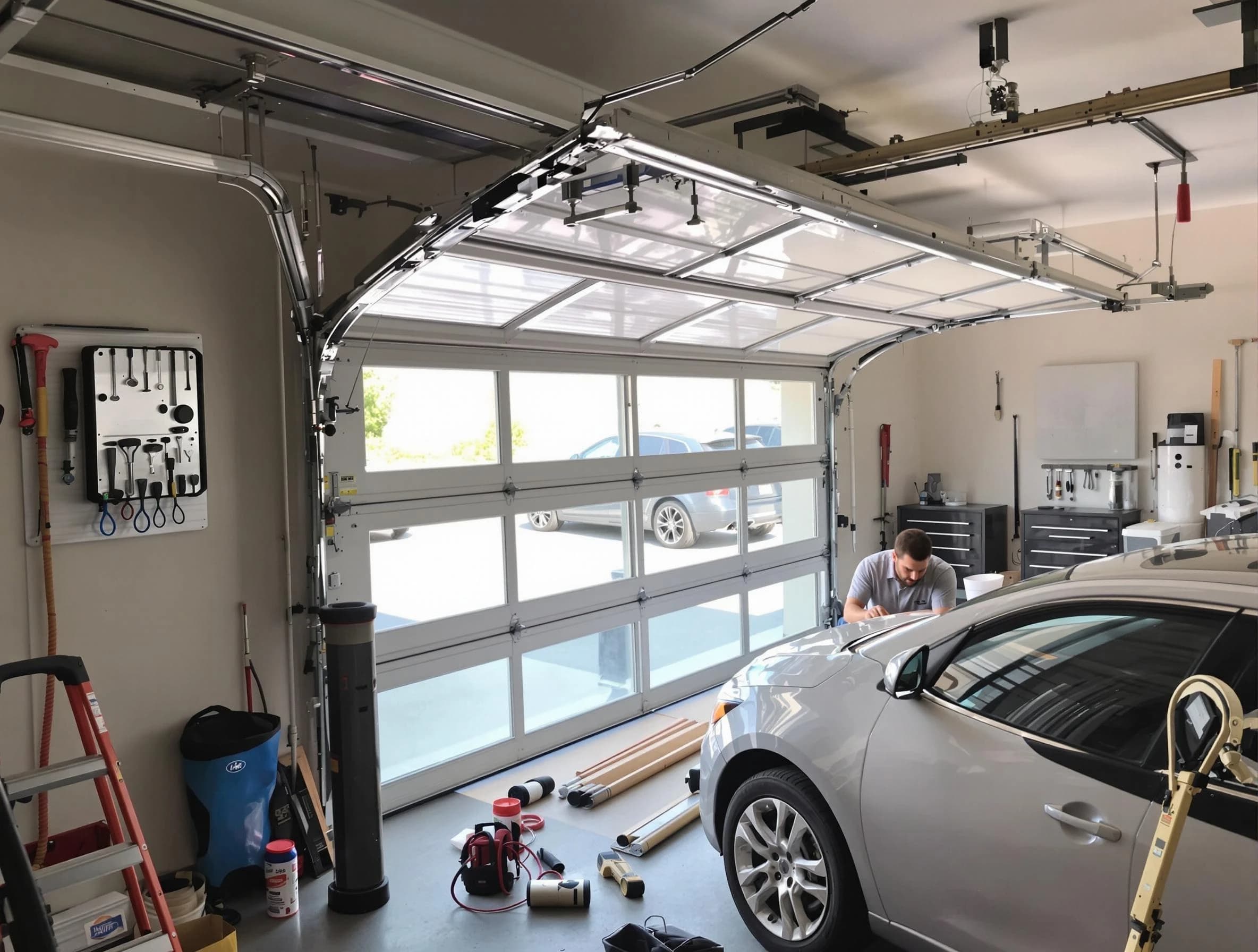 Garage door noise reduction service by Childersburg Garage Door Repair in Childersburg