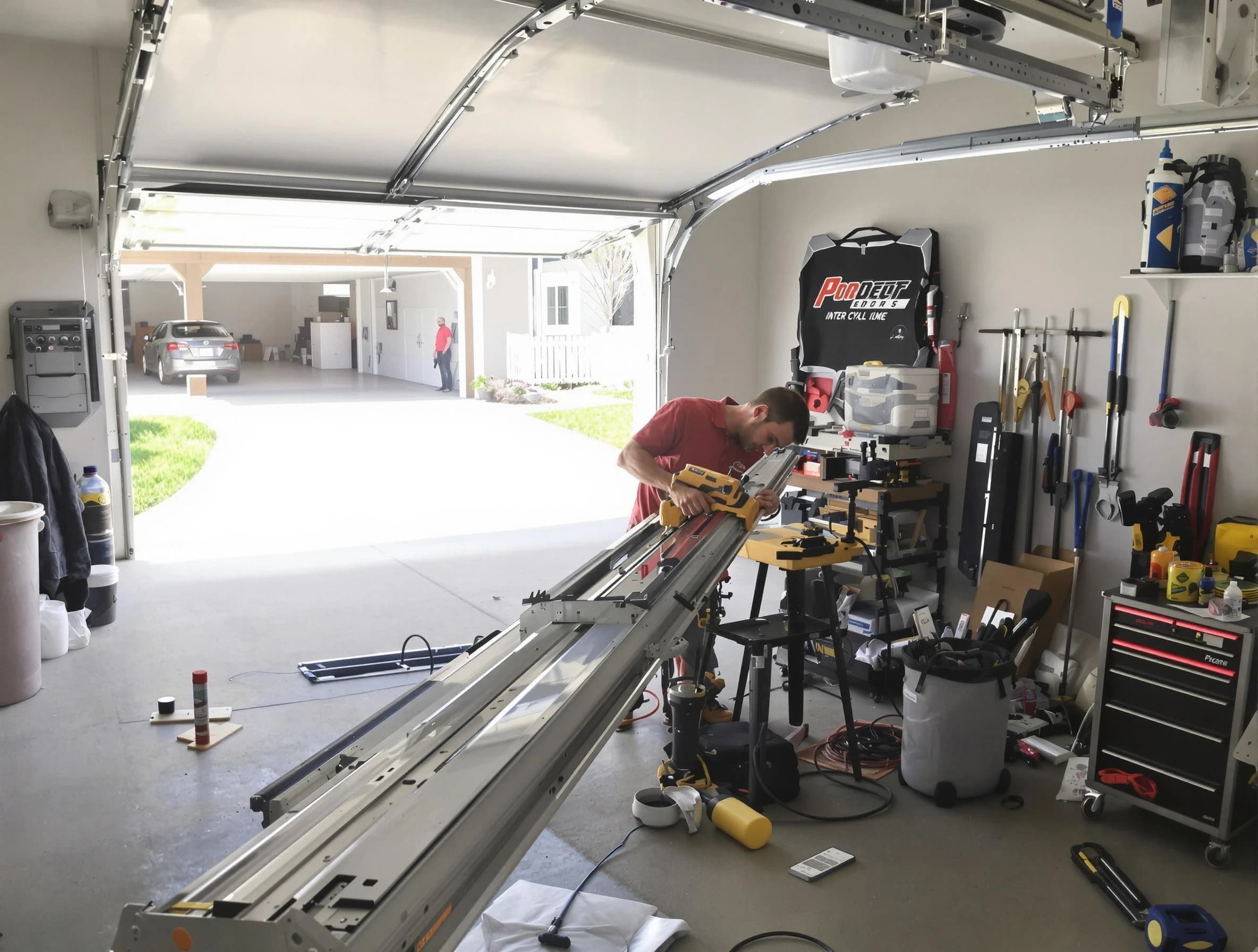 Childersburg Garage Door Repair expert performing track repair in Childersburg