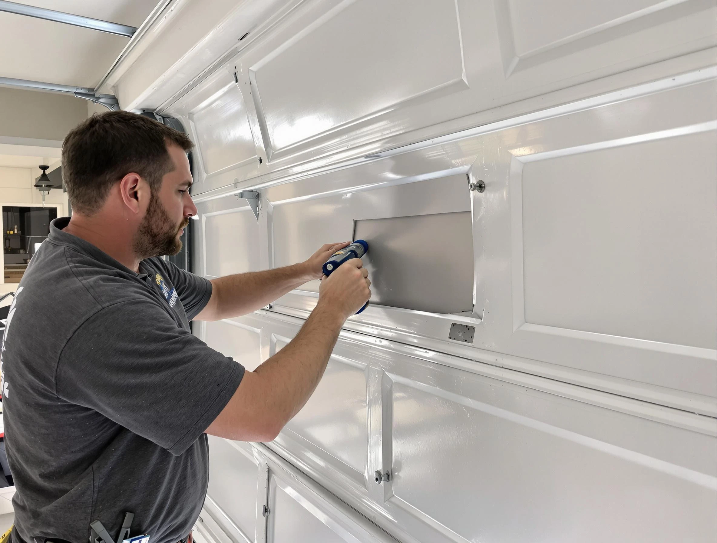 Garage door panel repair by Childersburg Garage Door Repair in Childersburg